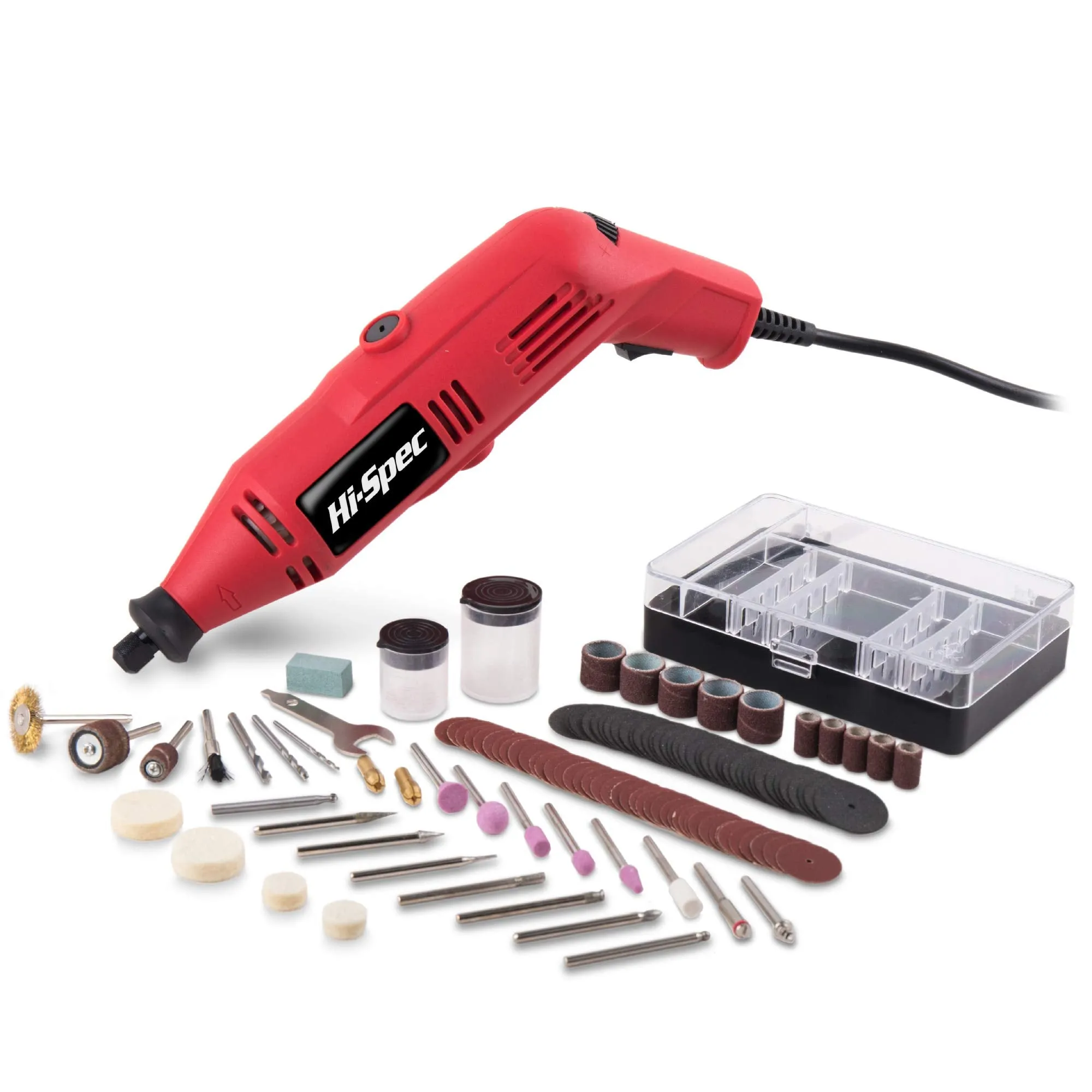 130W Corded Rotary Power Tool Set and 120pc Dremel Compatible Bit Accessories for DIY Repairs, Hobbies & Craftwork