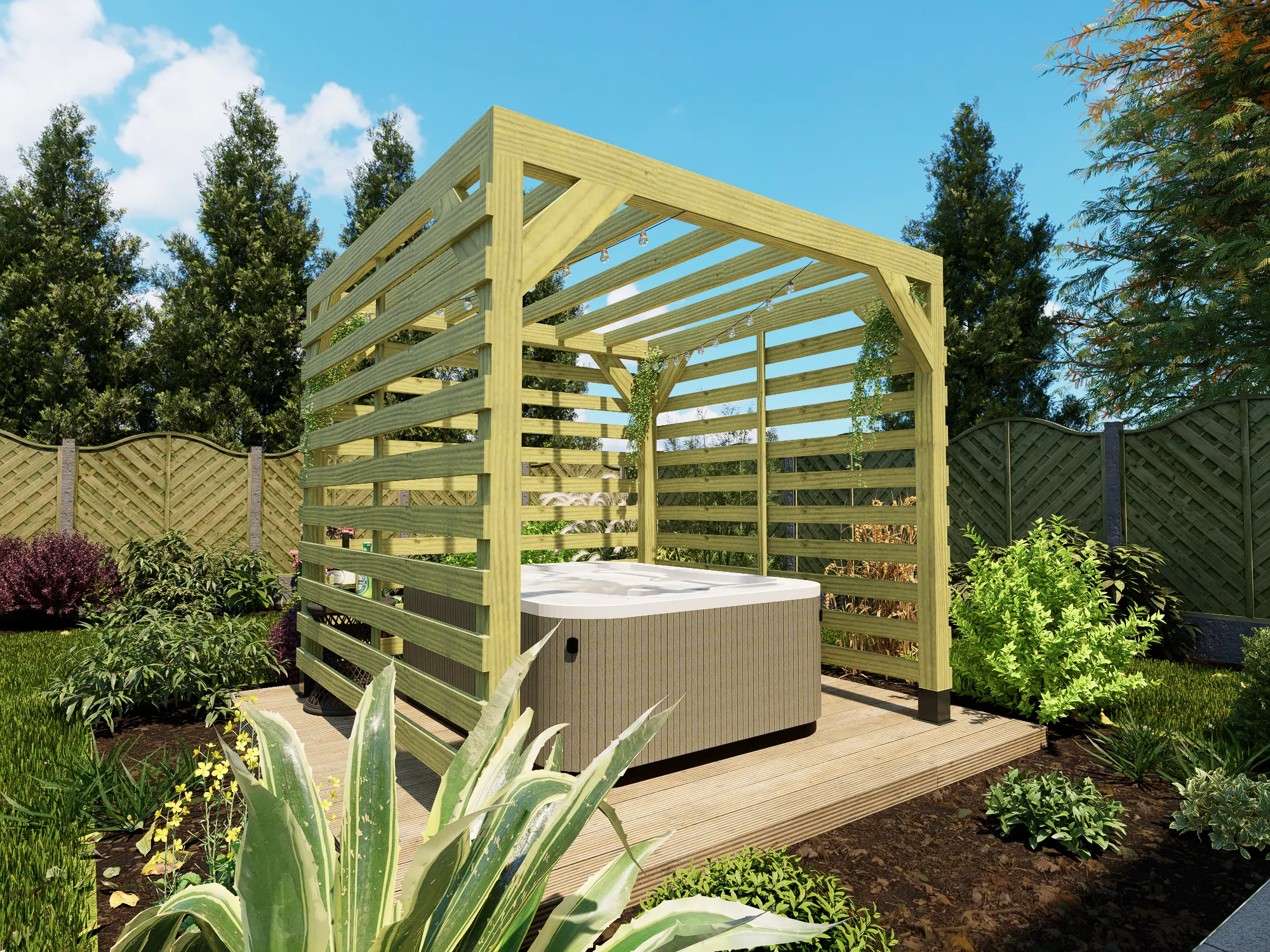 2.4m x 2.4m Boxshade Pergola Kit