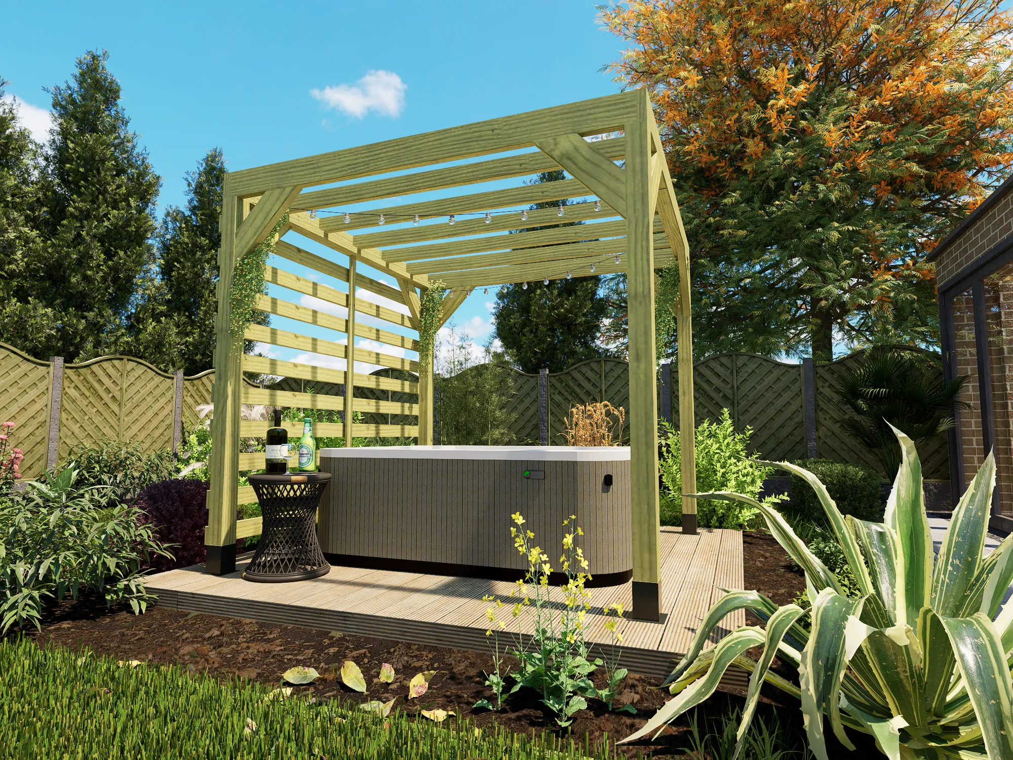 2.4m x 2.4m Boxshade Pergola Kit