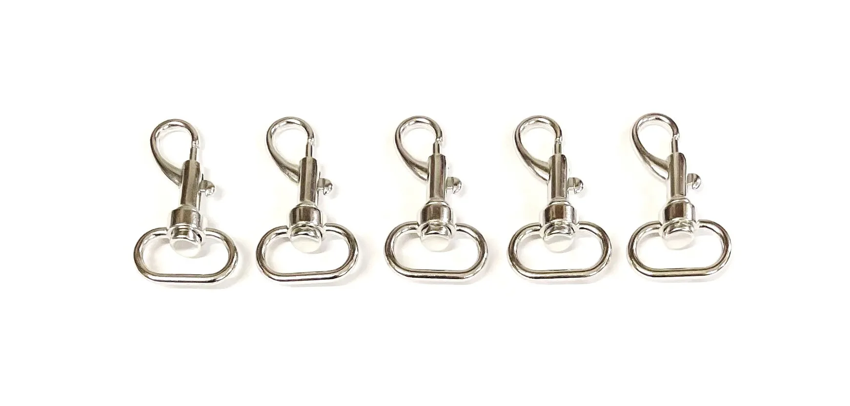 25mm Light Swivel Trigger Clips Hooks Nickel Plated Dog Leads Webbing Bags x1 - x50