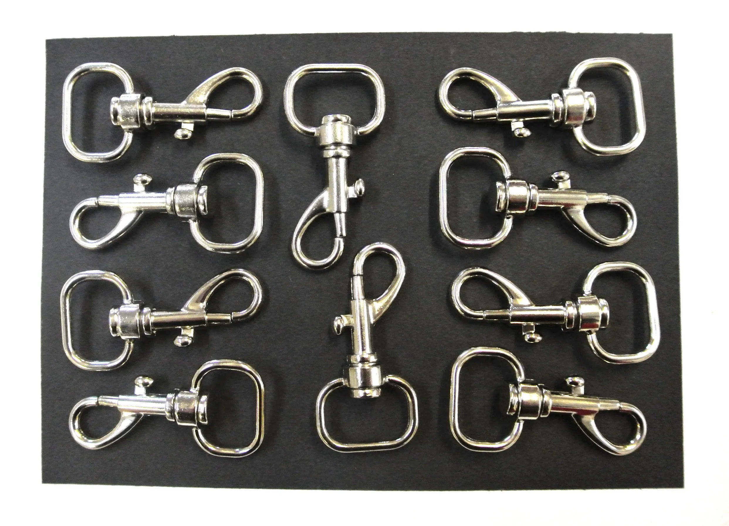 25mm Light Swivel Trigger Clips Hooks Nickel Plated Dog Leads Webbing Bags x1 - x50