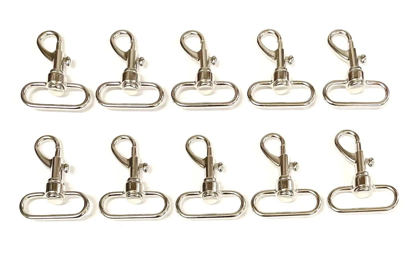 38mm Light Swivel Trigger Clips Hooks Nickel Plated Webbing Dog Leads Bags x1 x2 x5 x10