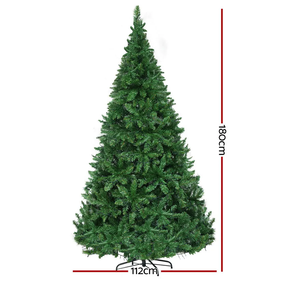 6FT Pre-lit LED Xmas Tree, 874 Tips, Metal Stand, Non-toxic