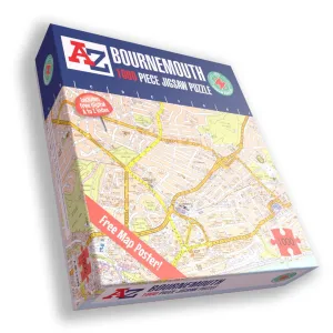 A to Z Map of  Bournemouth 1000 Piece Jigsaw