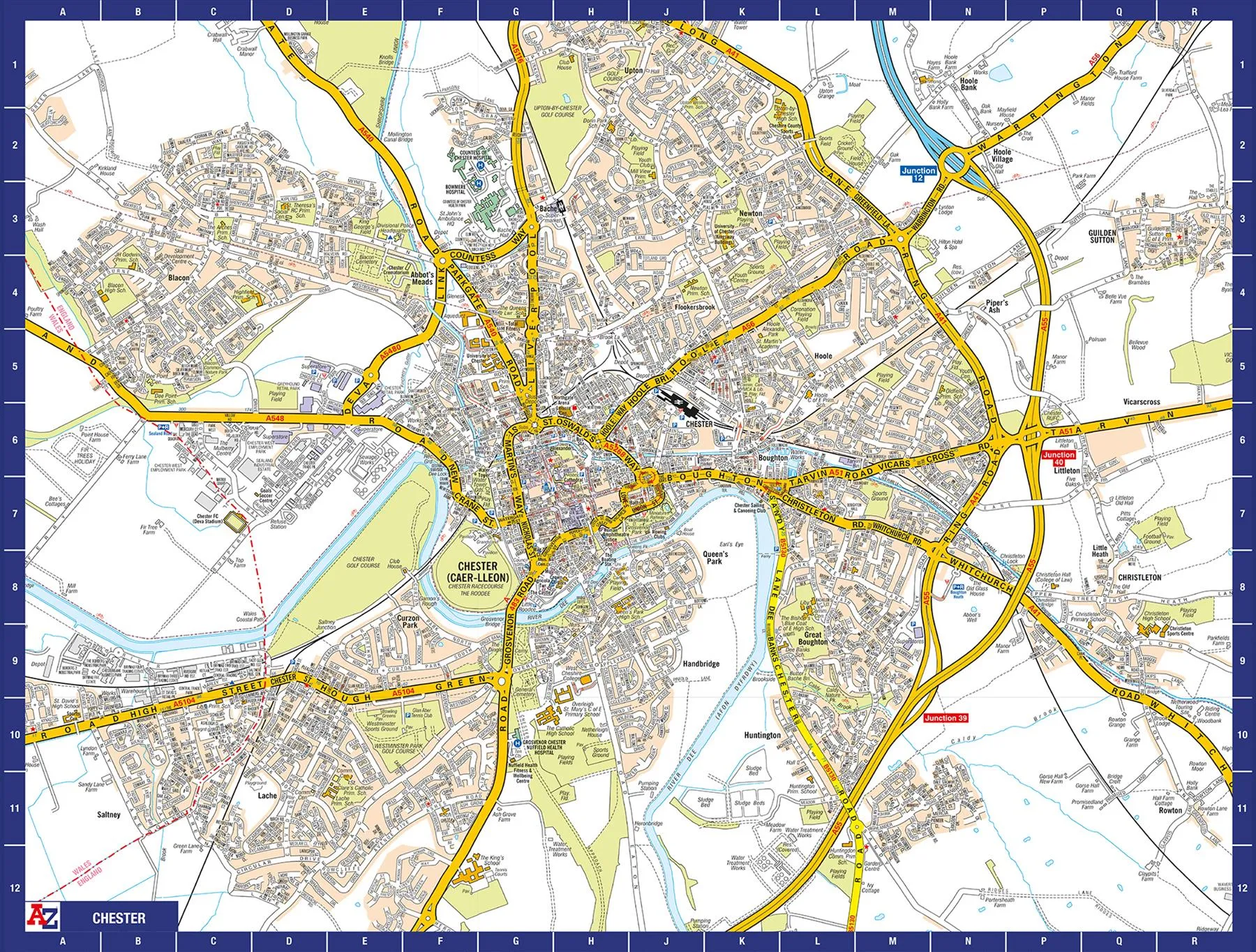 A to Z Map of  Chester 1000 Piece Jigsaw