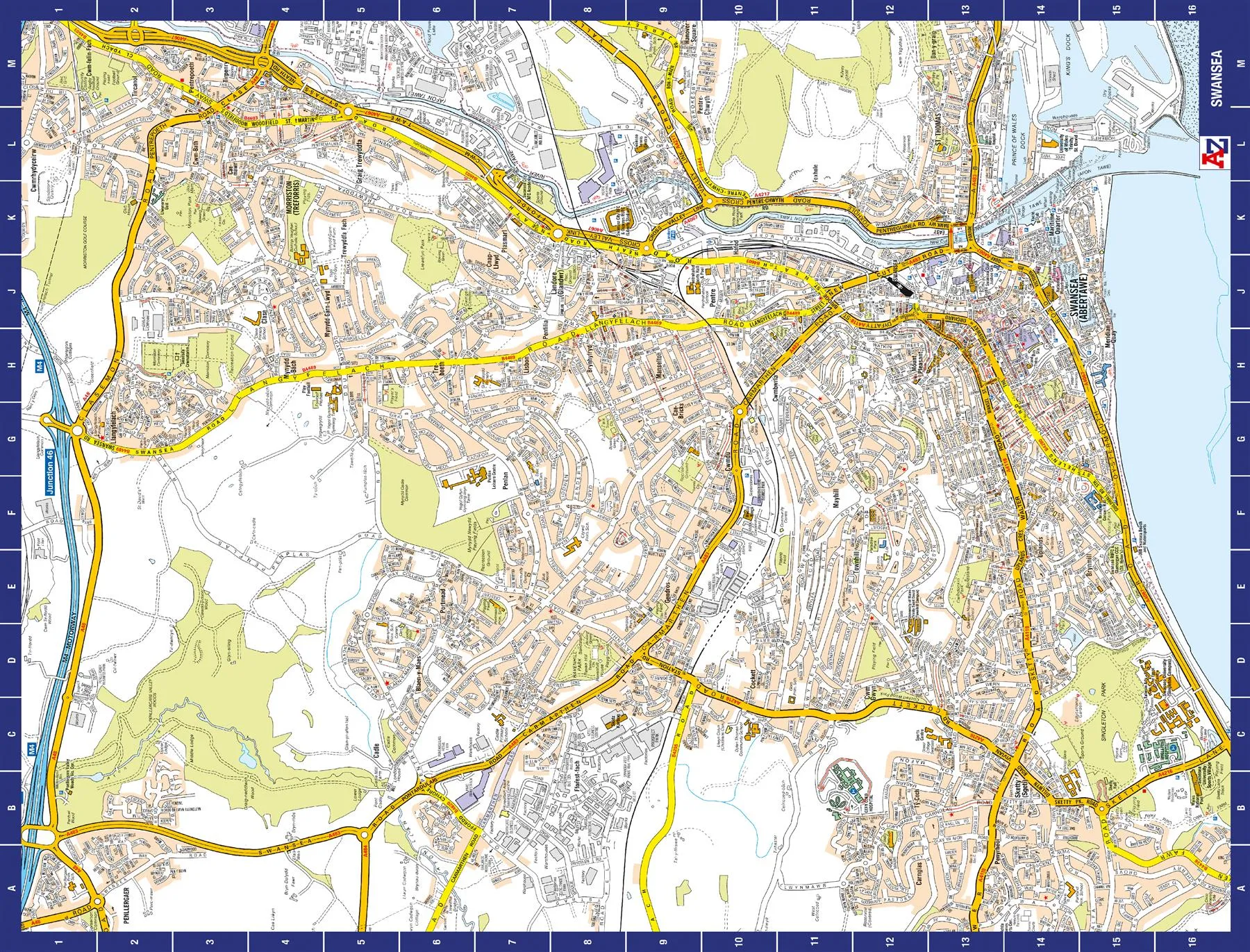 A to Z Map of  Swansea 1000 Piece Jigsaw