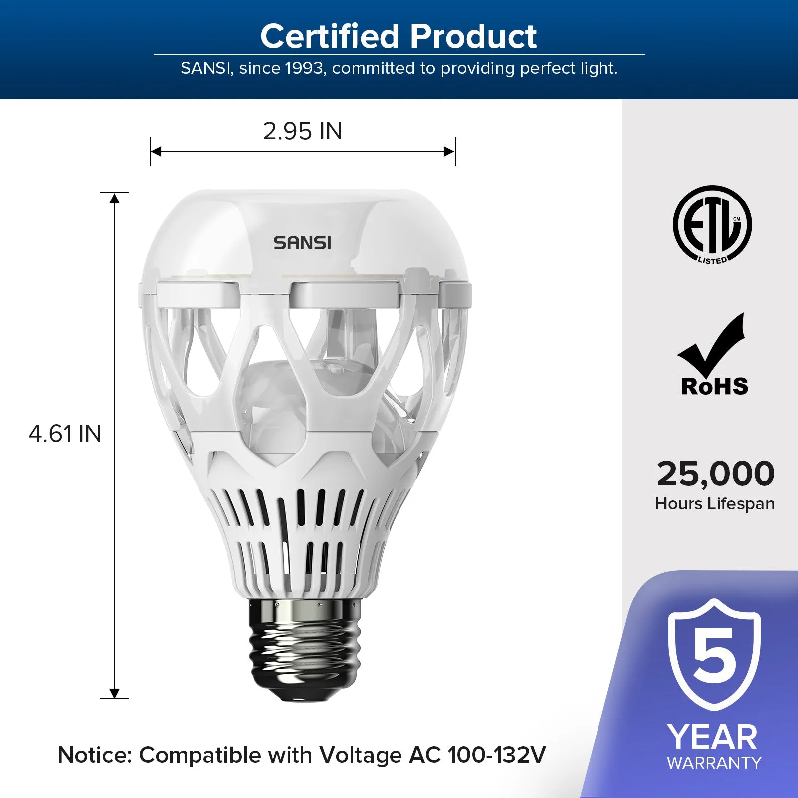 A21 18W LED 3000K/5000K Light Bulb (4-Pack) (US ONLY)