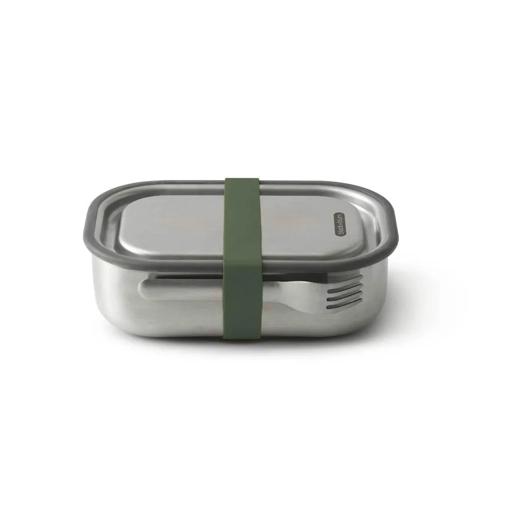 black blum Stainless Steel Leakproof 1L Lunch Box & Fork - Olive