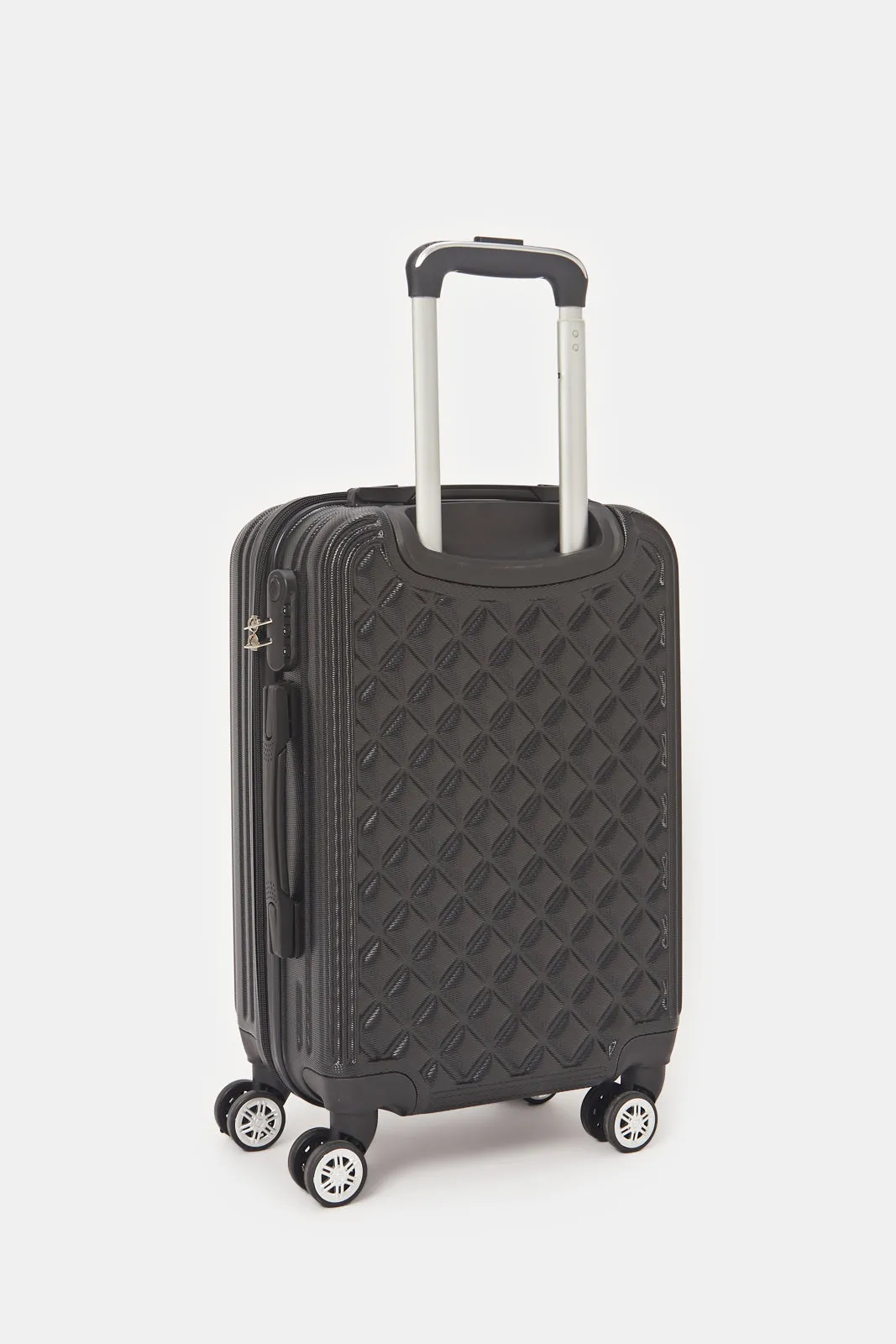 Black Textured Trolley Luggage (20Inch)