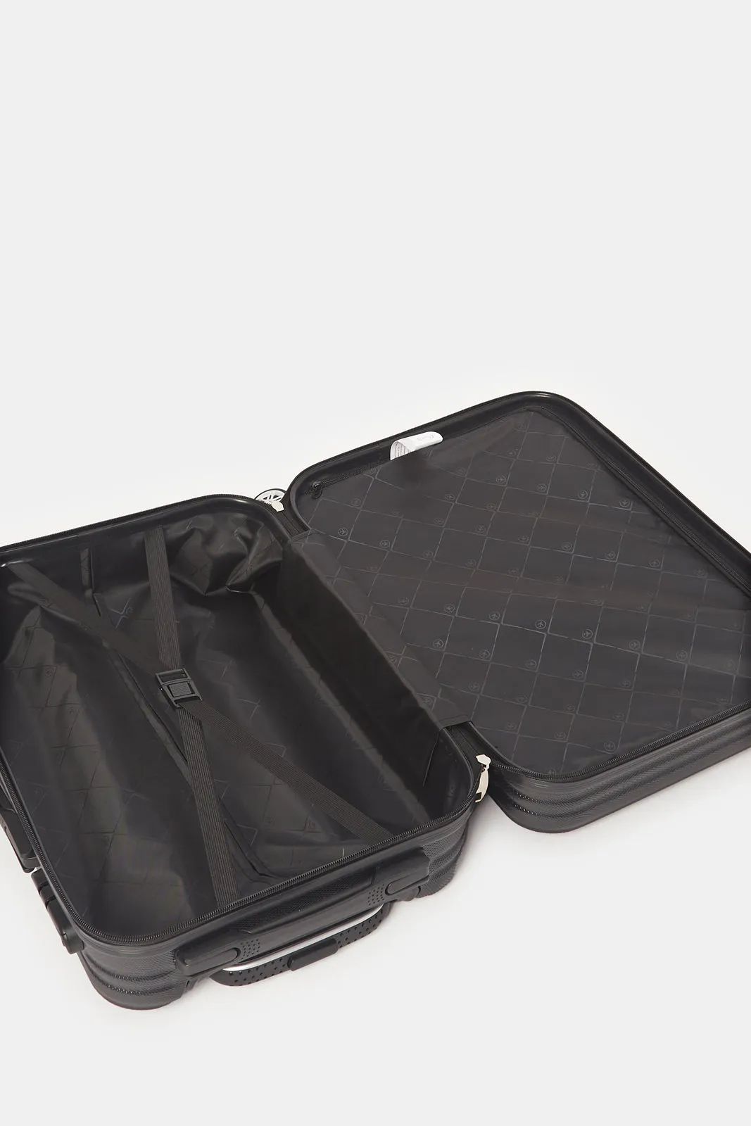 Black Textured Trolley Luggage (20Inch)