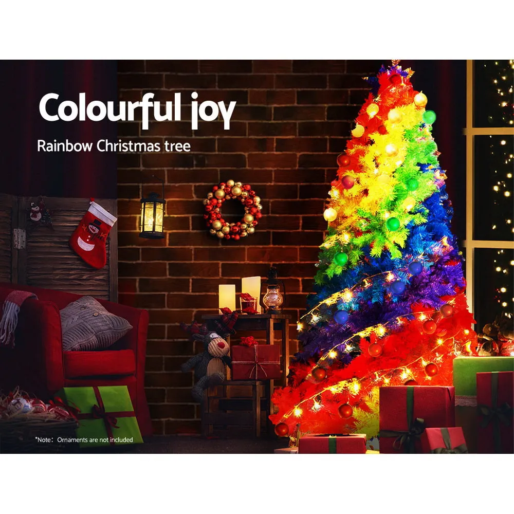 Christmas Tree 2.1M 7ft Xmas Colourful Rainbow Multi-colour-LAST ONE available in Stock- in Australia!