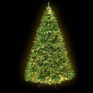 Christmas Tree 2.4M With 1488 LED Lights Warm White Green