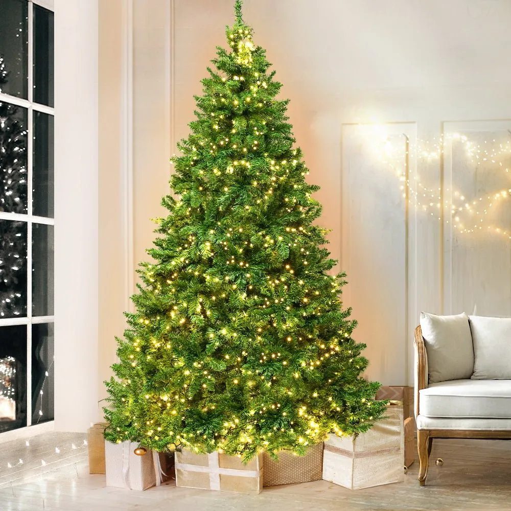 Christmas Tree 2.4M With 1488 LED Lights Warm White Green