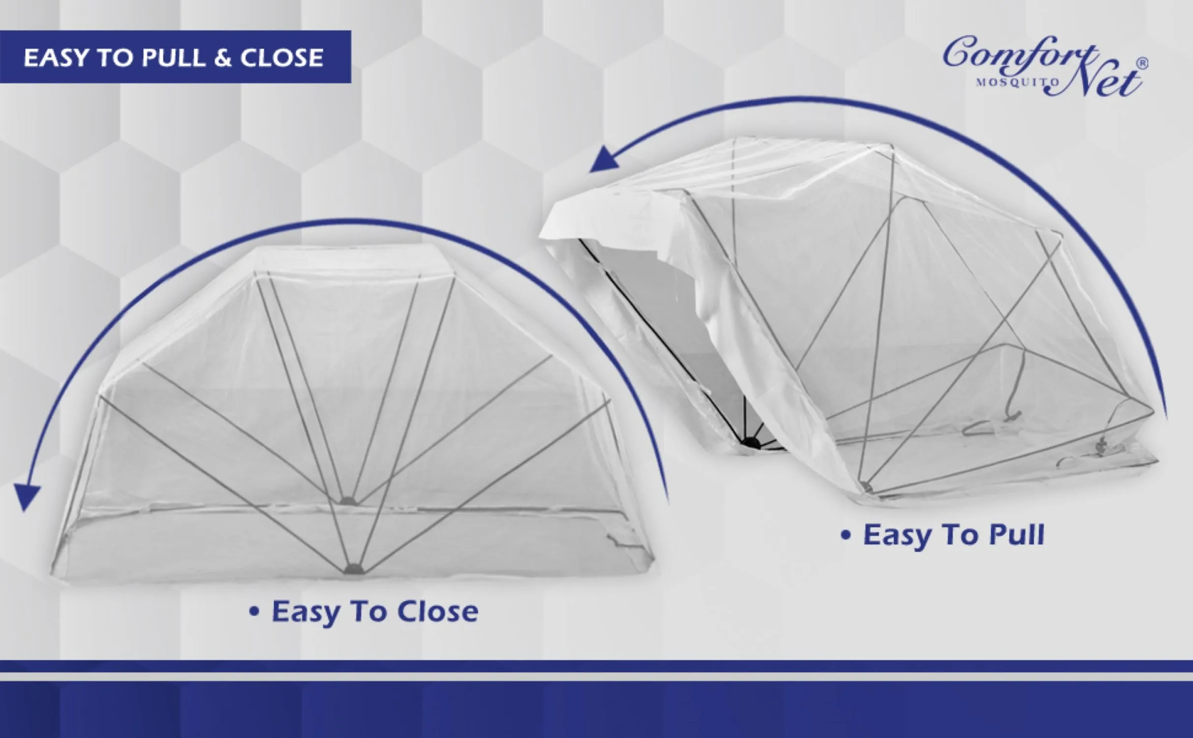 Comfort Mosquito Net- 6 x 7 Ivory (Foldable Large usable on Floor/Ground/Terrace)