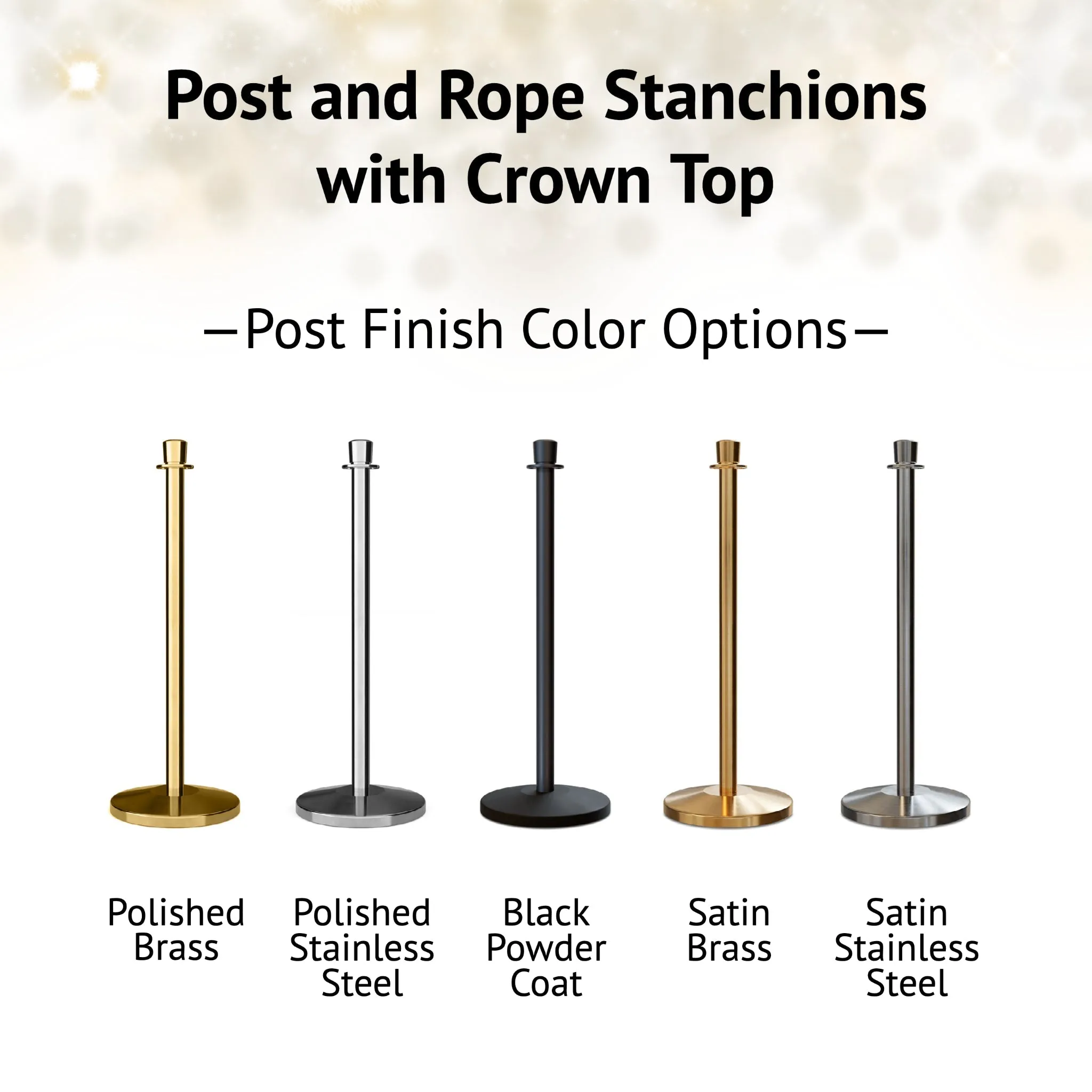 Crown Top Dual Rope Stanchion with Roller Base - Montour Line CELineD