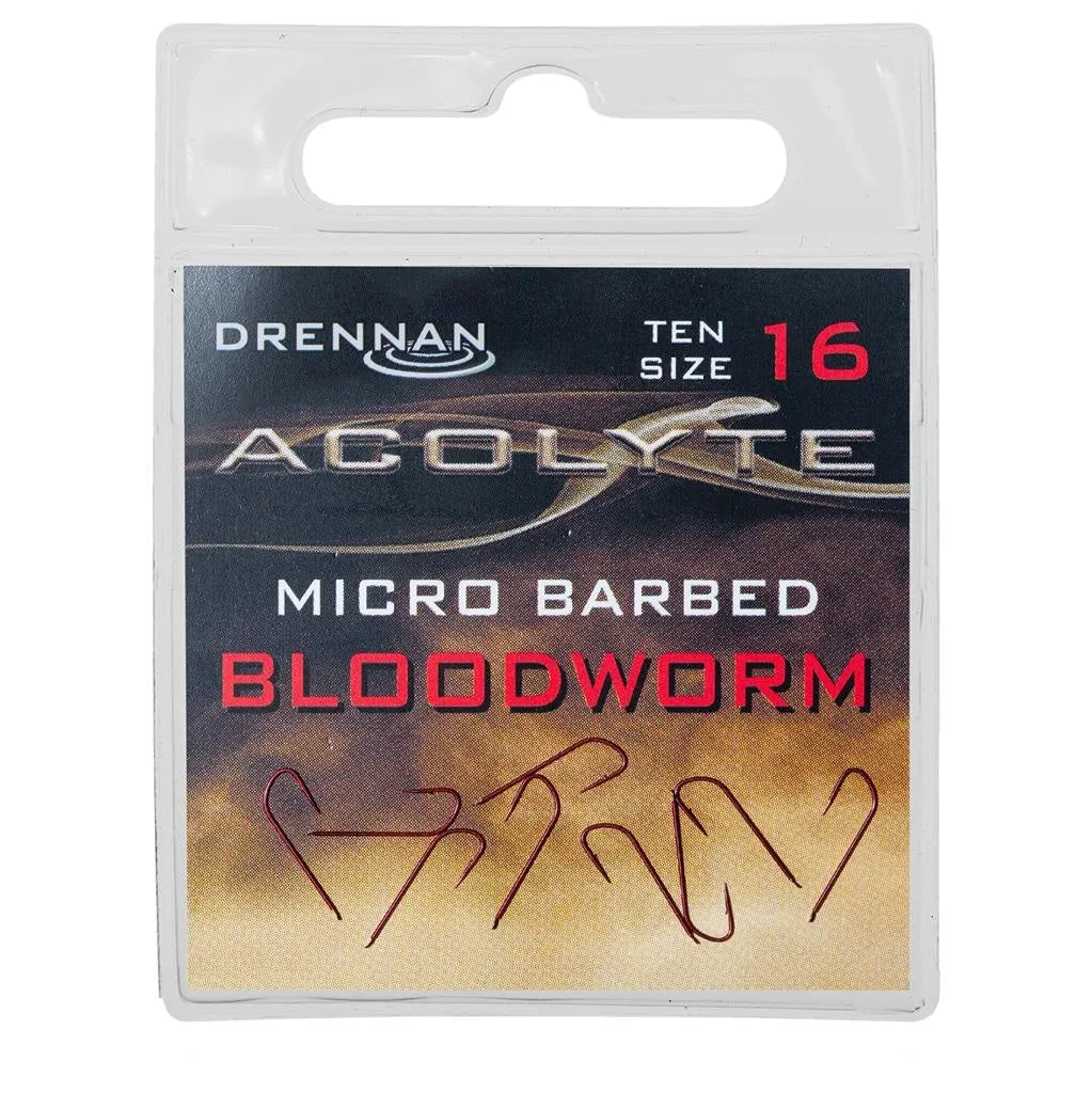 Drennan Acolyte Bloodworm Barbed Hooks