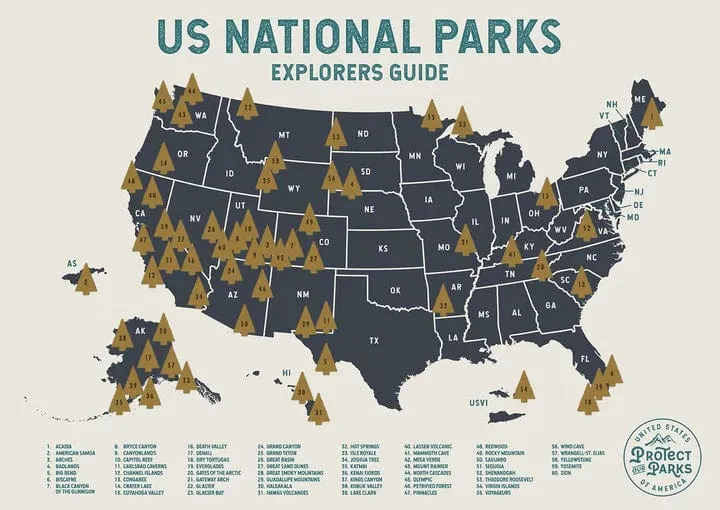 Epic Adventure Maps National Parks Scratch Off Map