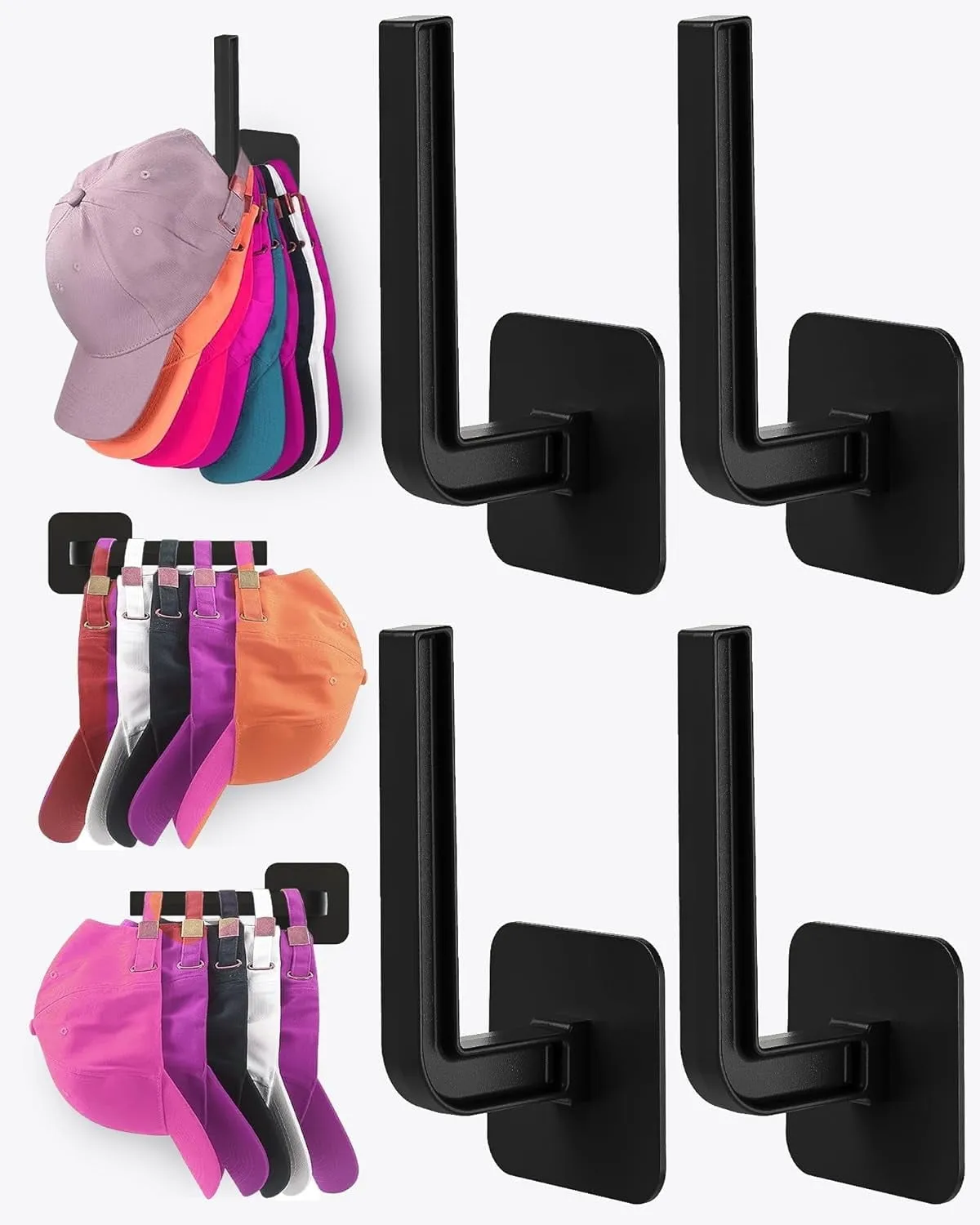 everyday Durable Coat and Hat Racks, Acrylic Black