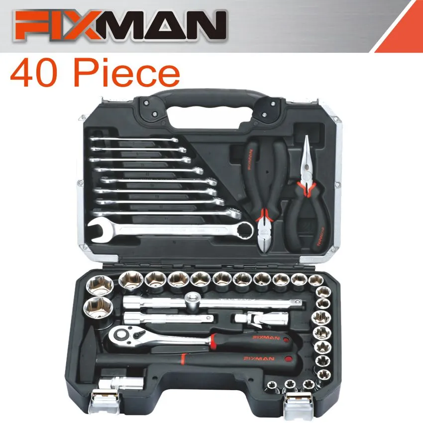 FIXMAN FIXMAN SOCKET TOOL SET 40PC 1/2' DRIVE FIX OMCBT40