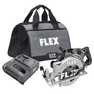 Flex FX2141R-1J 7-1/4 in 24 V Lithium-Ion Brushless Rear Handle Cordless Circular Saw Kit