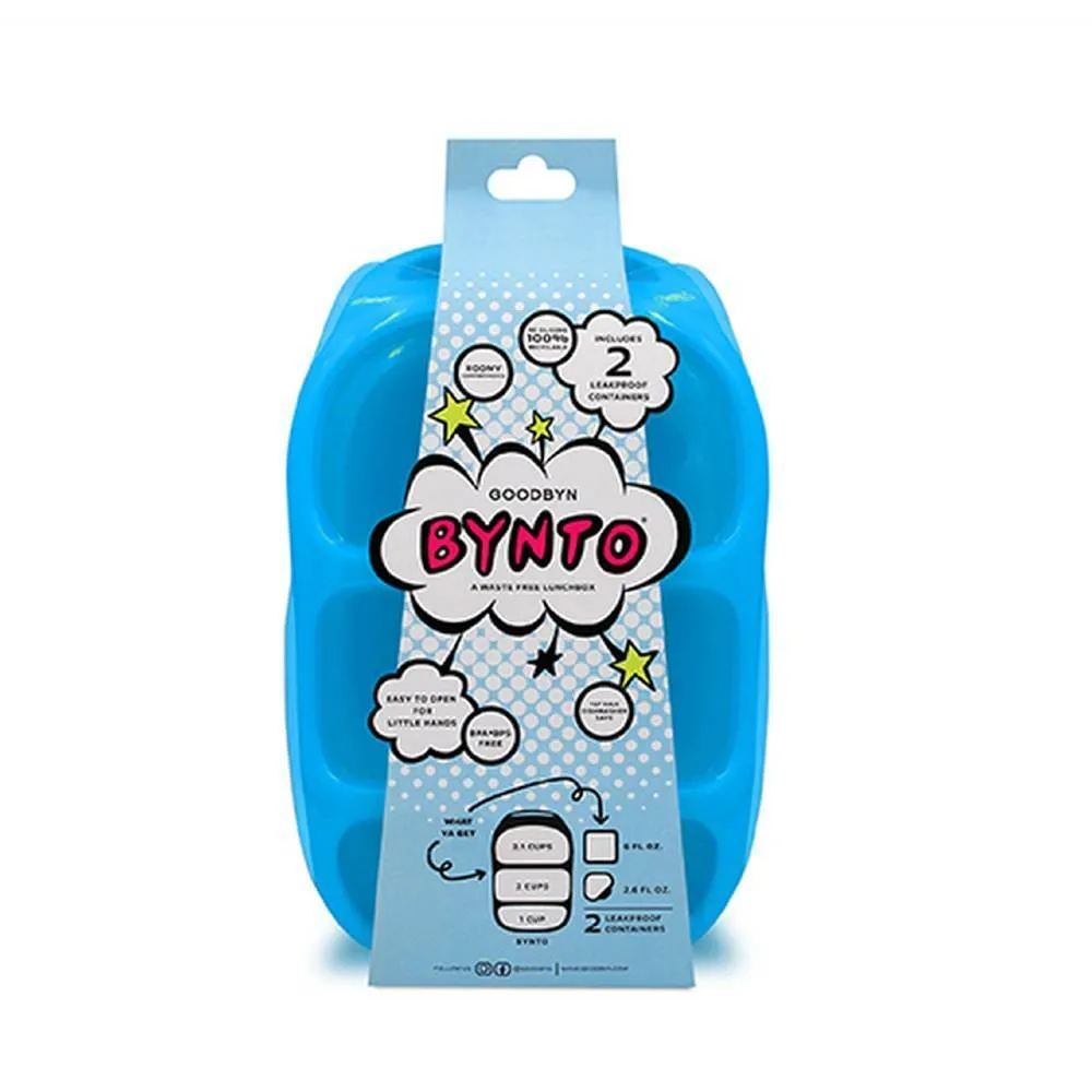 Goodbyn Bynto Lunchbox Neon Blue plus Two Leakproof Containers