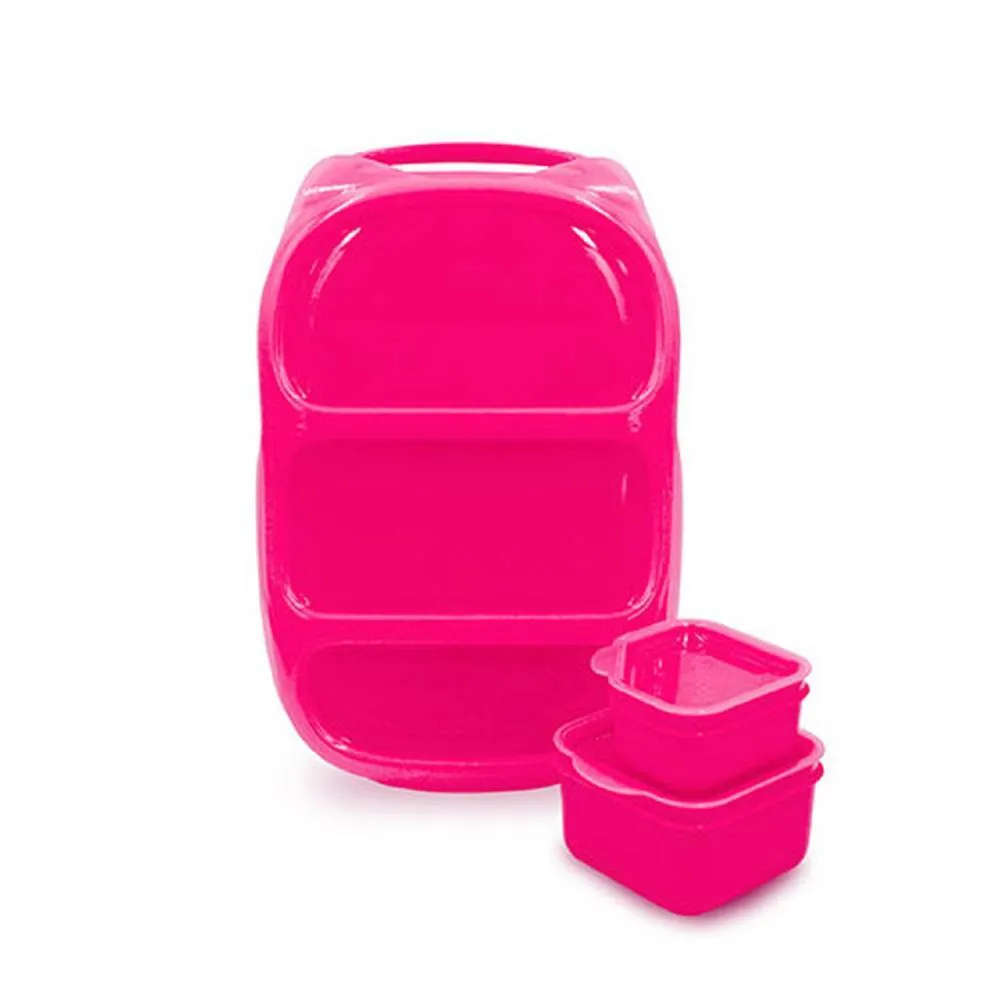 Goodbyn Bynto Lunchbox Neon Pink plus Two Leakproof Containers