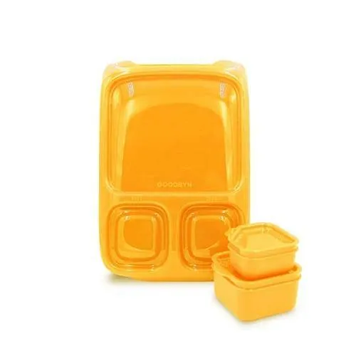 Goodbyn Hero Lunchbox Neon Orange plus Two Leakproof Containers