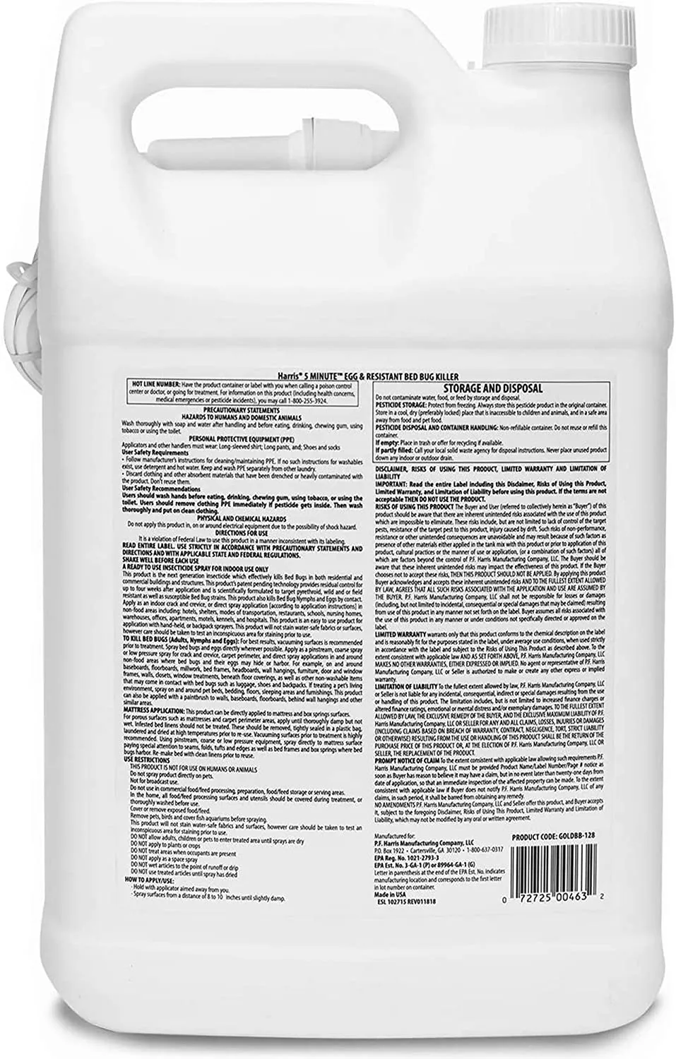 Harris 5 Minute Bed Bug Killer (128 fl. oz.)