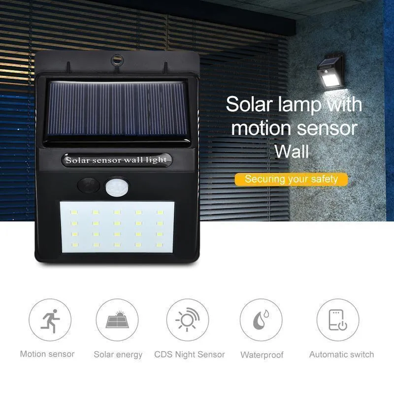 Hirundo 20 LED Solar Lamps Outdoor