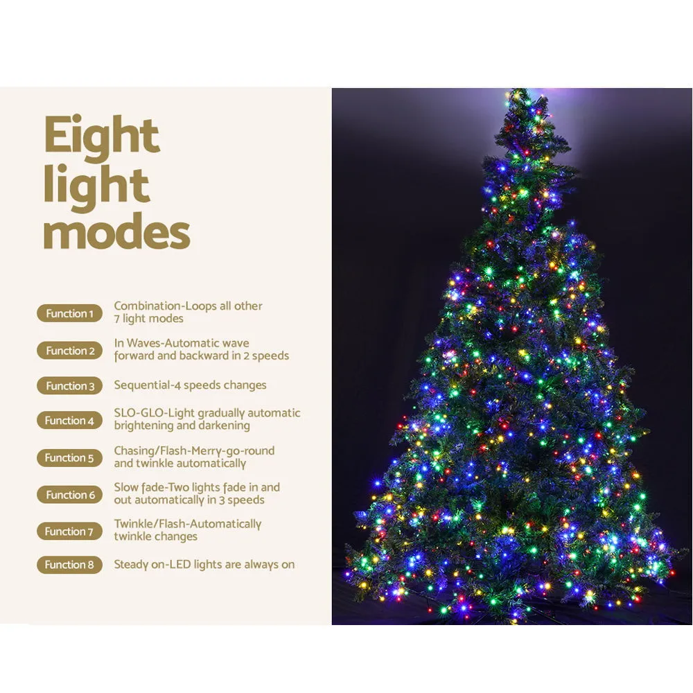 Jingle Jollys Christmas Tree 2.1M Green With 1134 LED Lights Multi Colour