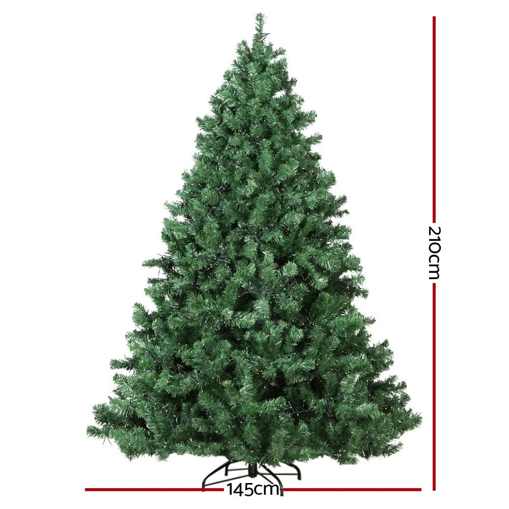 Jollys Christmas Tree 2.1M Xmas Tree with 3000 LED Lights Warm White