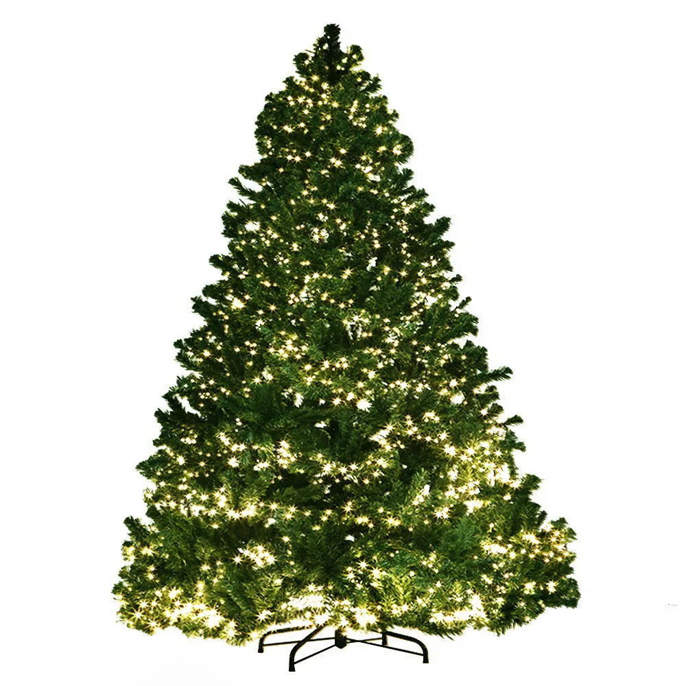 Jollys Christmas Tree 2.1M Xmas Tree with 3000 LED Lights Warm White