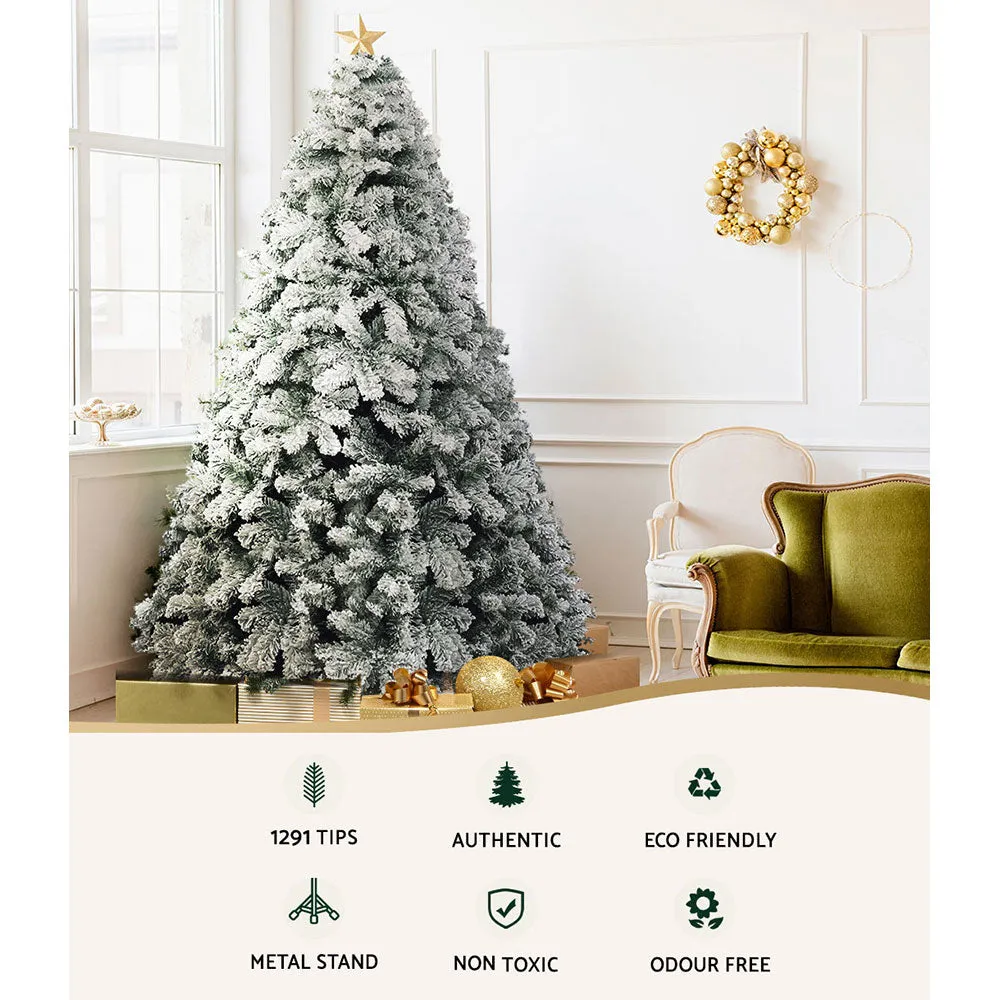 Jollys Christmas Tree 2.4M Xmas Trees Decorations Snowy 1291 Tips