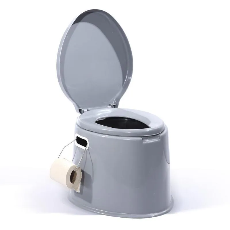 Kampa Khazi 153001 Camping Toilet with Toilet Roll Holder