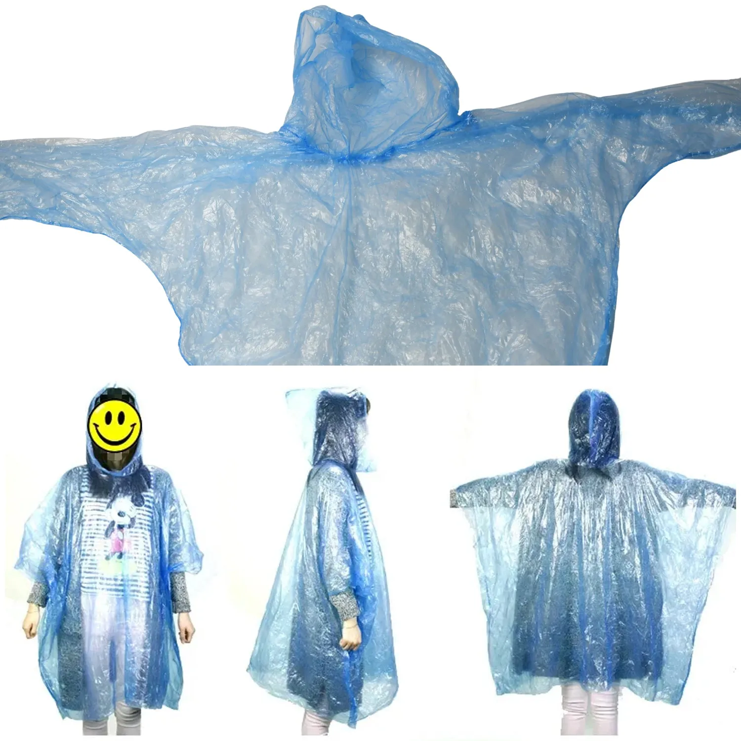 Kids Disposable Raincoat – Waterproof, Multicolor, Travel-Friendly (1 Pc)