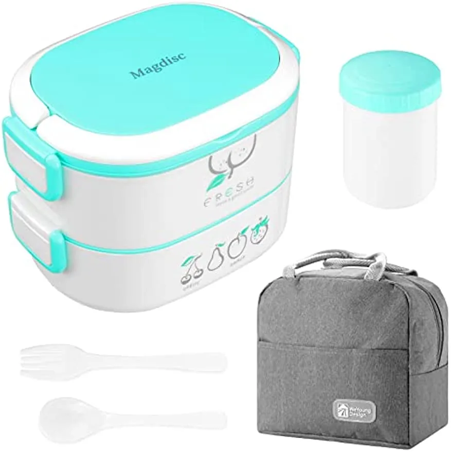 Letsport Bento Lunch Box Kit, All-in one Japanese Lunch Box Kit, Large Capacity Lunch Containers, BPA-Free Leakproof Meal Prep Container, Includes soup cup, 2-piece utensil set, lunch bag (blue)