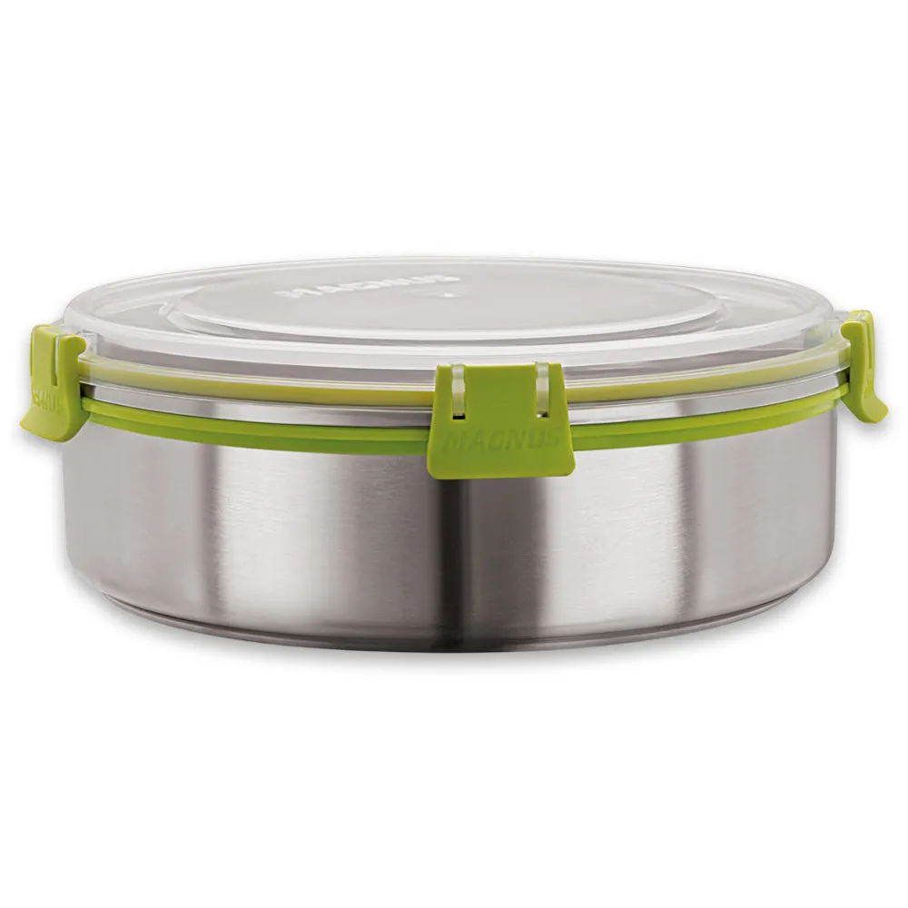 Magnus Klip Lock Stainless Steel Airtight Leakproof Storage Container 1750ML - Kitchen Accessories Items, Durable Lunch Box, Lunch Boxes for Office Men