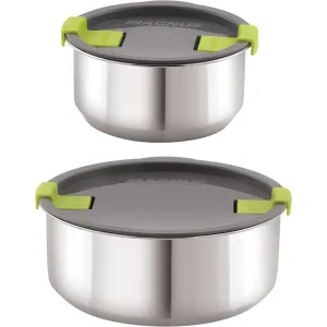 Magnus Steam Lock 100% Airtight and Leakproof Food Storage Stainless Steel Containers- Set of 2 ( 250 ml, 650 ml) | Highly Durable & Sturdy