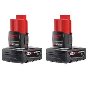 Milwaukee 48-11-2412 M12 Redlithium XC Battery 2 Pack