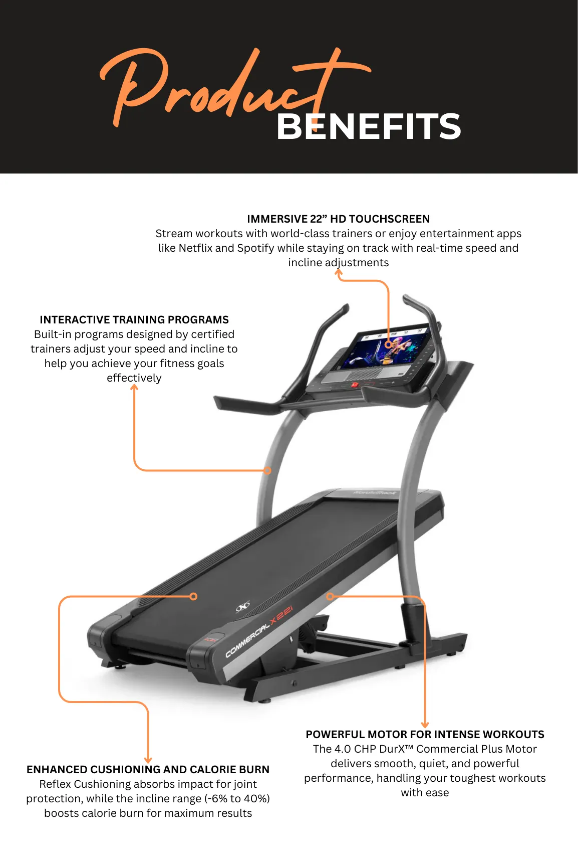 NordicTrack X22i Incline Trainer Treadmill Commercial