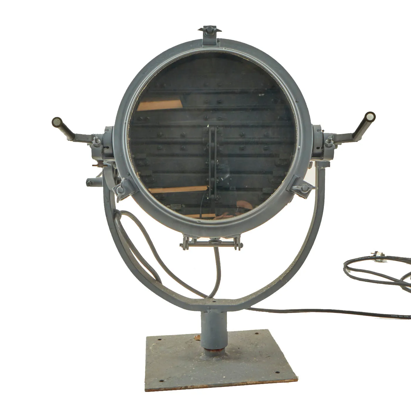 Original U.S. WWII Navy 12 Inch Signaling Searchlight by Curtis Lighting with Accessories and Spare Parts