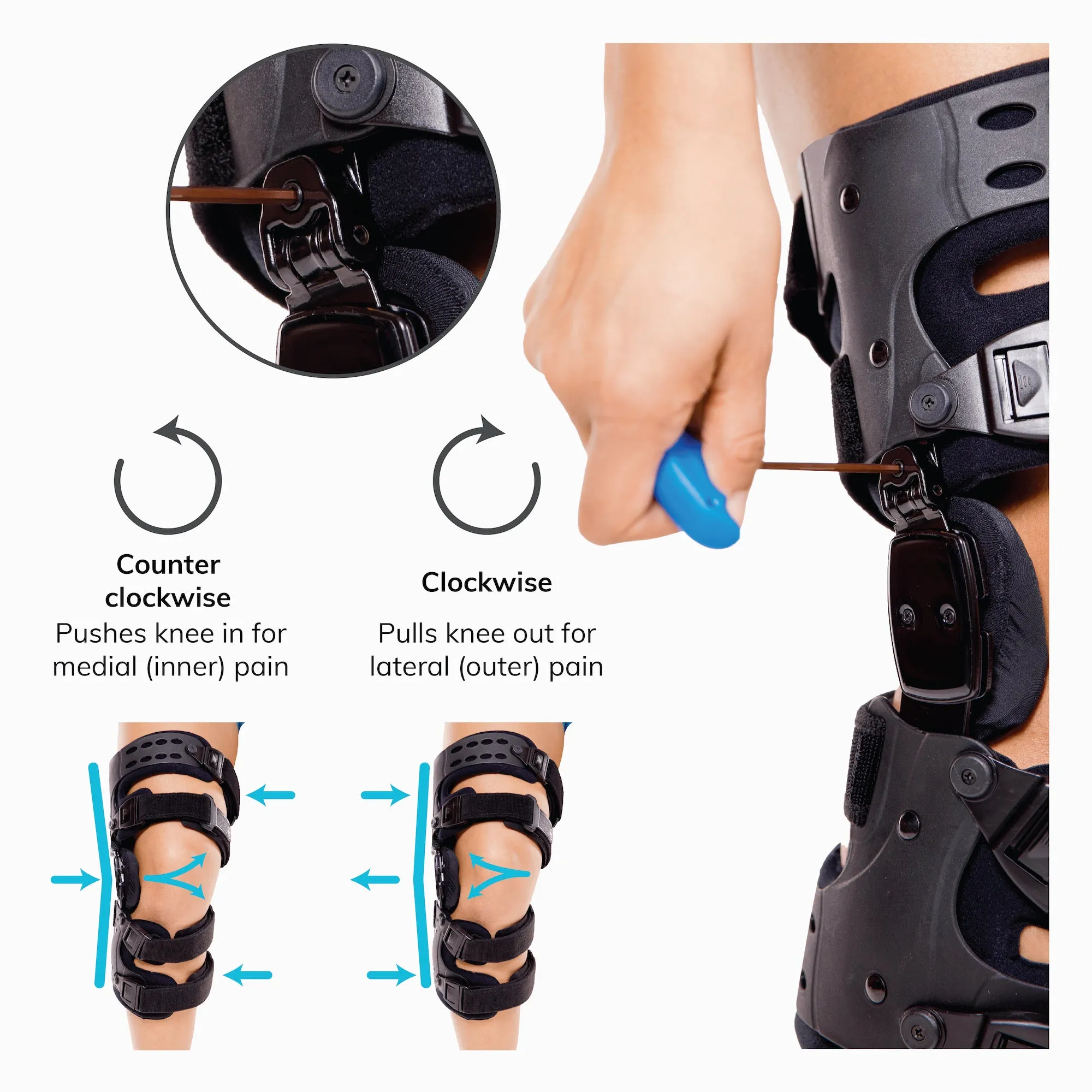 Osteoarthritis Unloader Knee Brace | Medial and Lateral OA Support for Bone on Bone Arthritis Pain