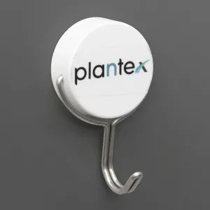 Plantex Stainless Steel Magnetic Rotating Cloth-Towel Hanger/Robe Hooks for Bathroom/Hooks/Bathroom Accessories - Pack of 2 (White)