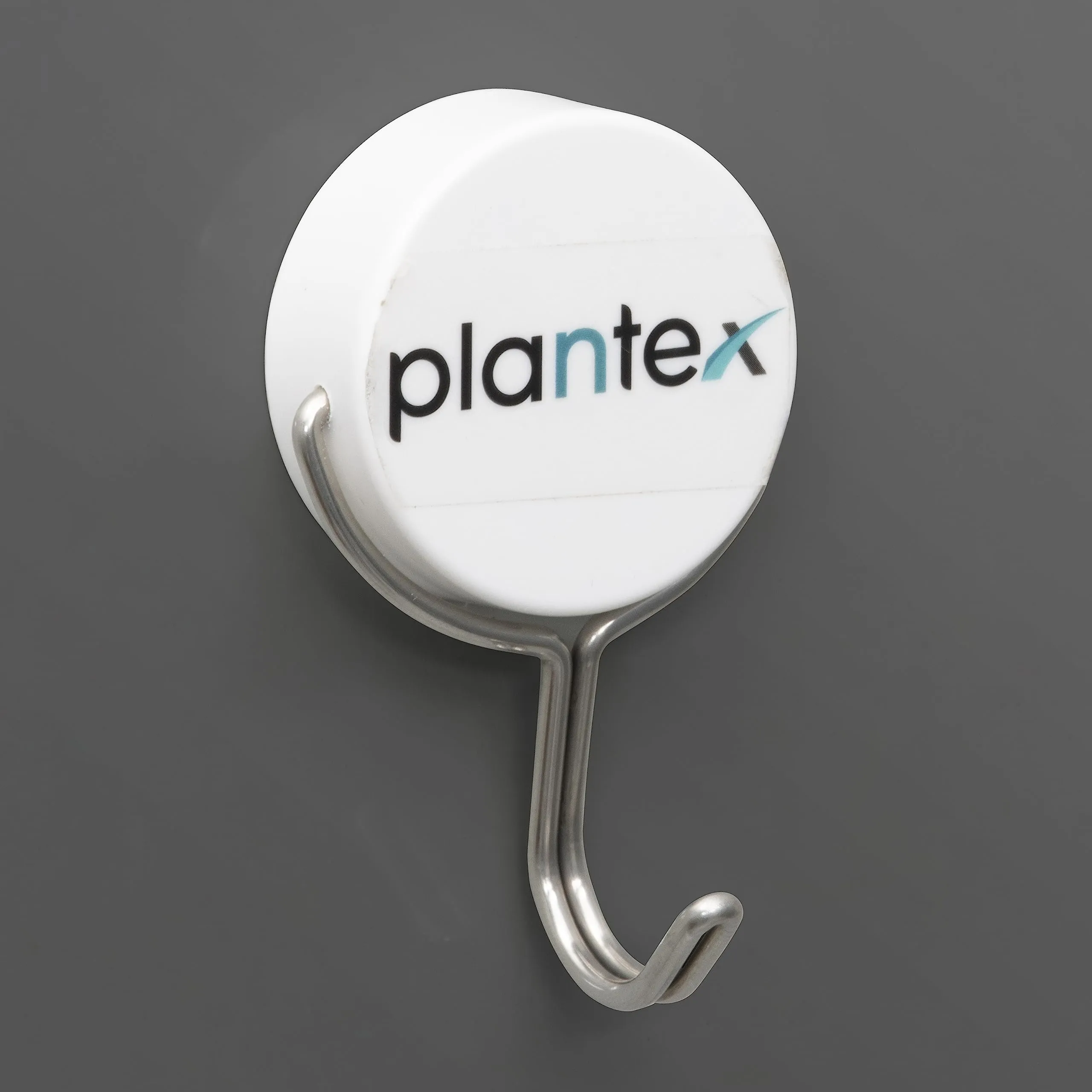 Plantex Stainless Steel Magnetic Rotating Cloth-Towel Hanger/Robe Hooks for Bathroom/Hooks/Bathroom Accessories - Pack of 2 (White)