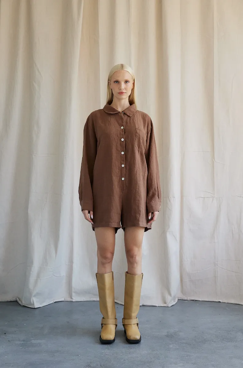 Playsuit, Oat Linen