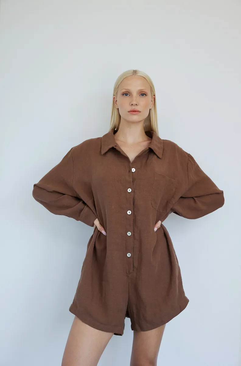 Playsuit, Oat Linen