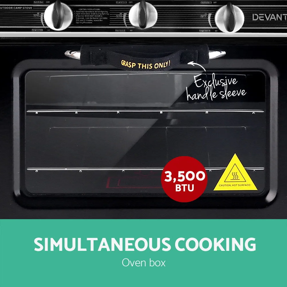 Portable Stainless Steel Gas Oven and Stove - Devanti