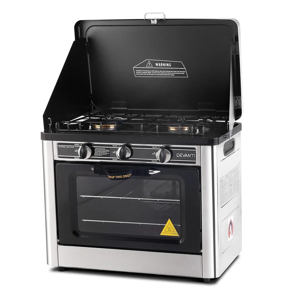 Portable Stainless Steel Gas Oven and Stove - Devanti