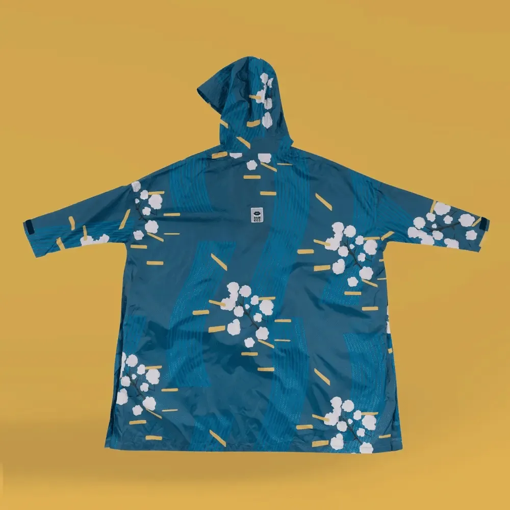 Rainkiss Poncho - Japanese Blossom