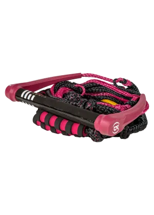 Ronix 2025 Women's Silicone Bungee Surf Rope with 11 in. Handle. with 25ft 4-Sect. Rope